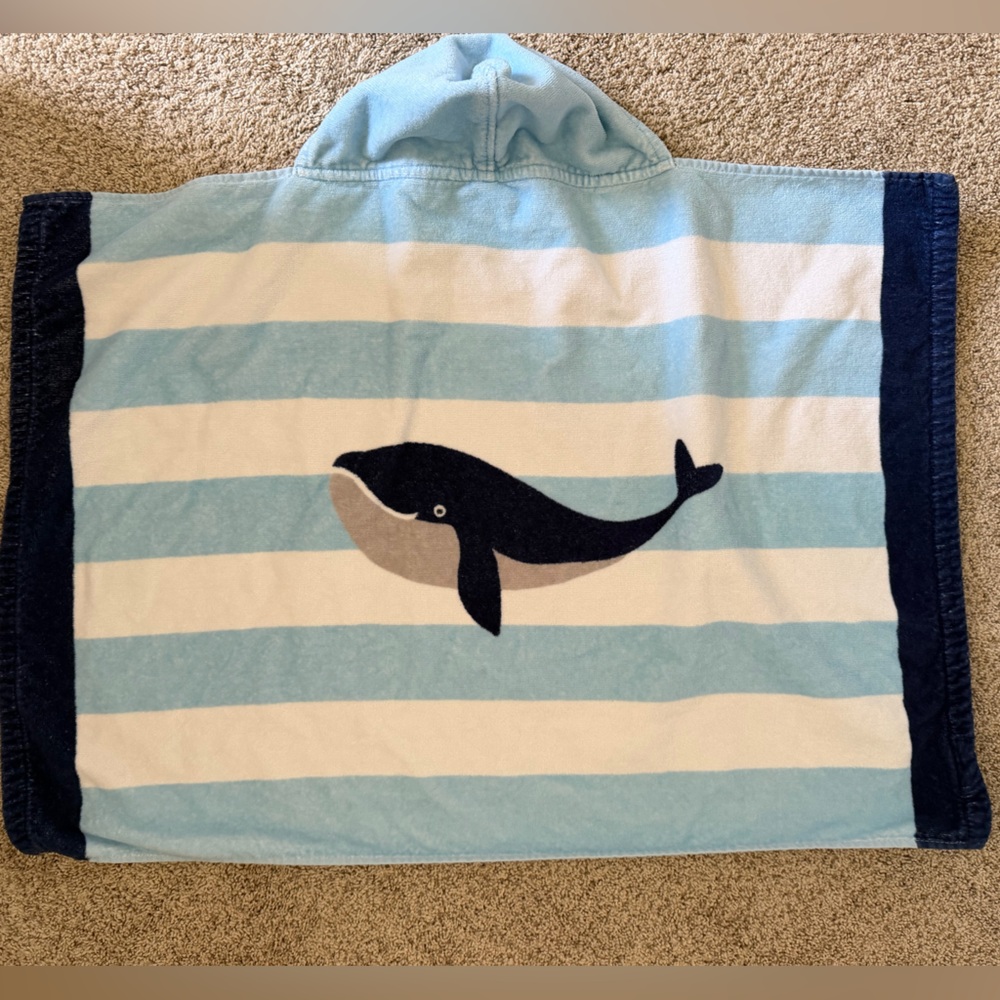 Pottery Barn Whale Hooded Towel